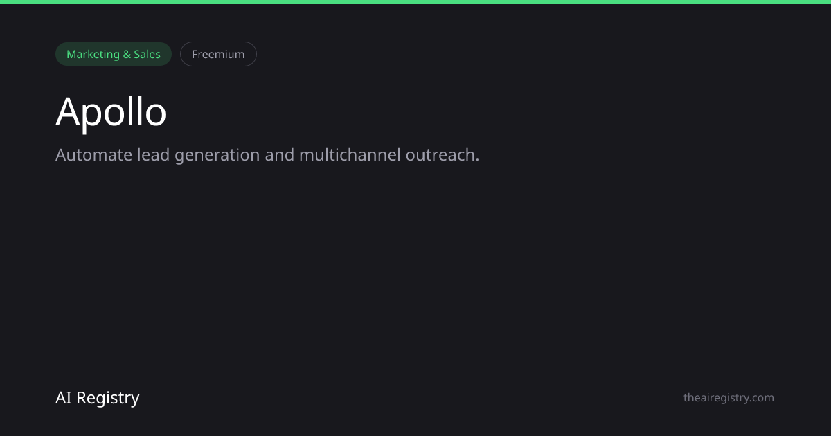 Apollo — AI Tool Review & Details