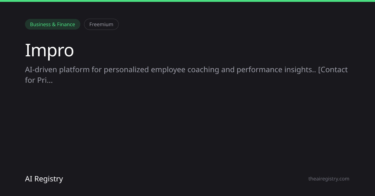 Impro — AI Tool Review & Details