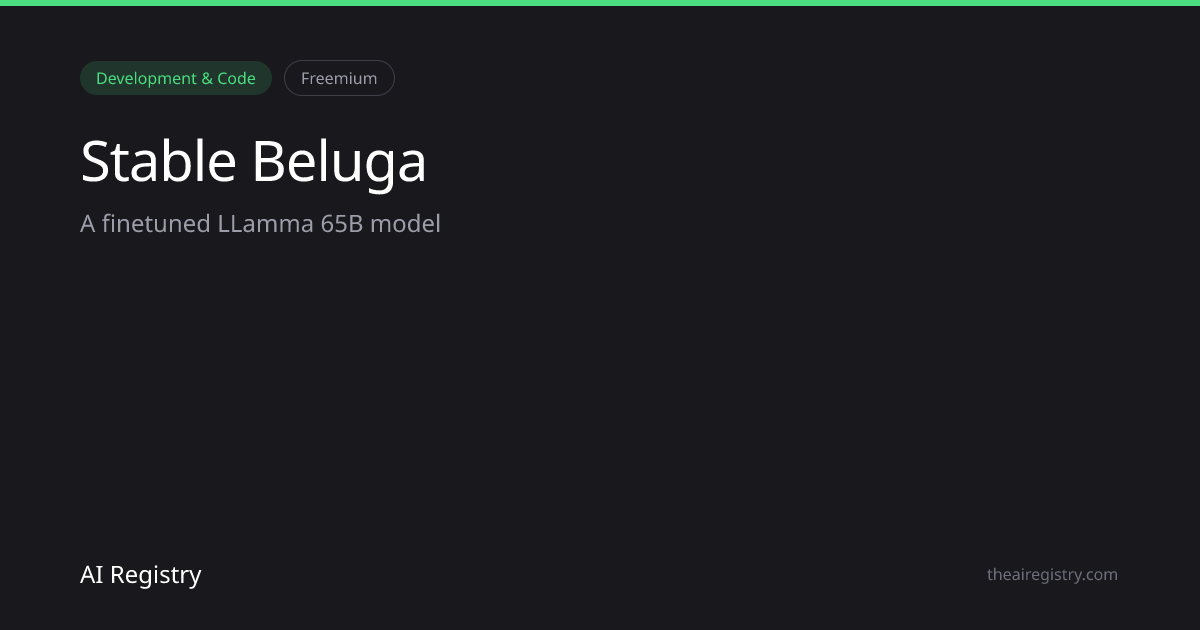 Stable Beluga — AI Tool Review & Details
