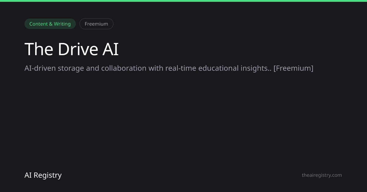The Drive AI — AI Tool Review & Details
